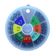 Грузила для риболовлі, набір, великий, білий, 7 видів